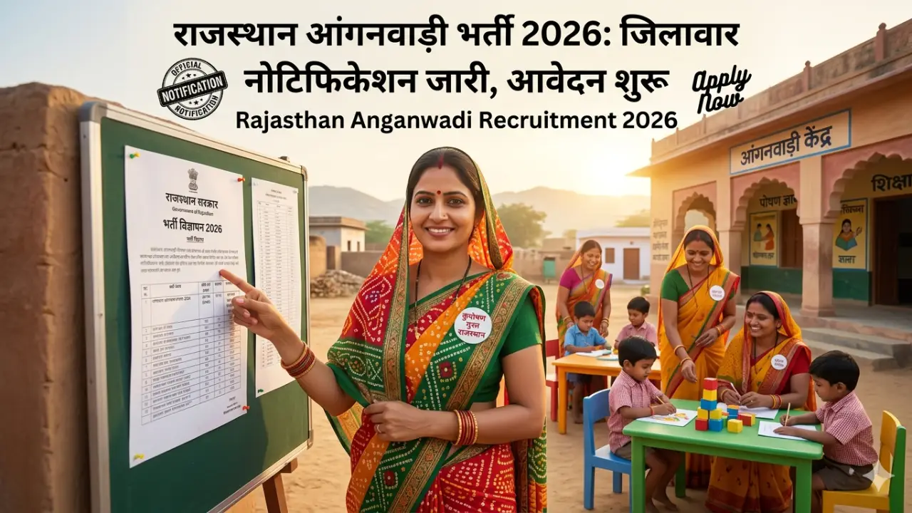 Rajasthan Anganwadi Recruitment 2026: राजस्थान आंगनवाड़ी भर्ती का जिलावार नोटिफिकेशन जारी, आवेदन शुर banner